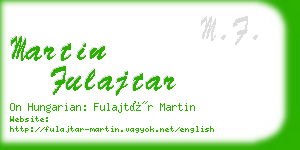 martin fulajtar business card